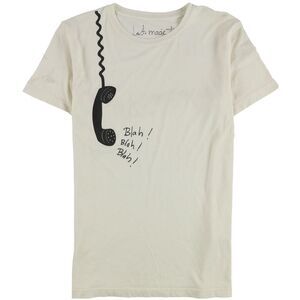 Ciaopanic Typy Womens Blah Blah Blah Graphic T-Shirt, Off-White, NWT